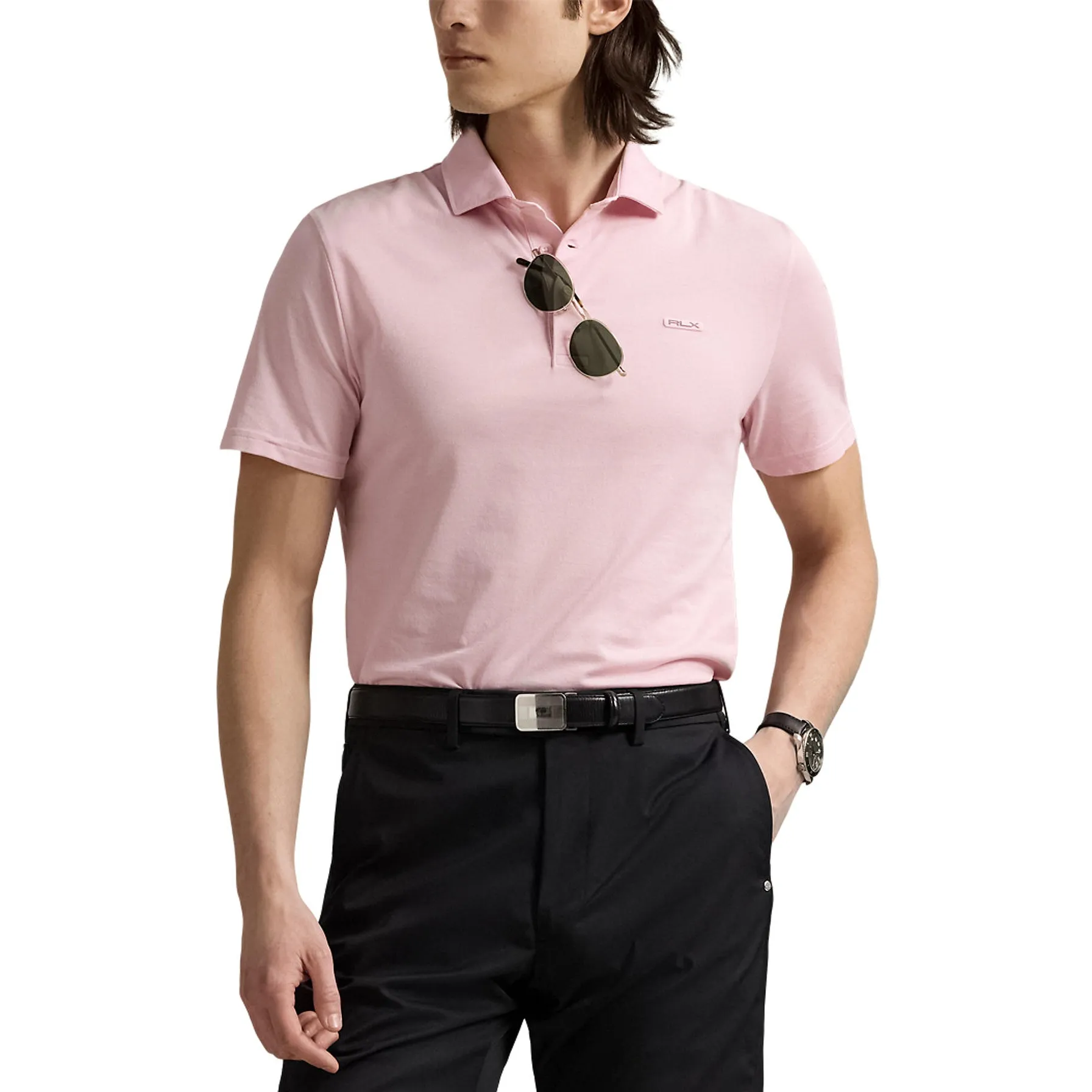 Quality Fabric RLX Ralph Lauren Tour Pique Golf Polo Shirt - Garden Pink