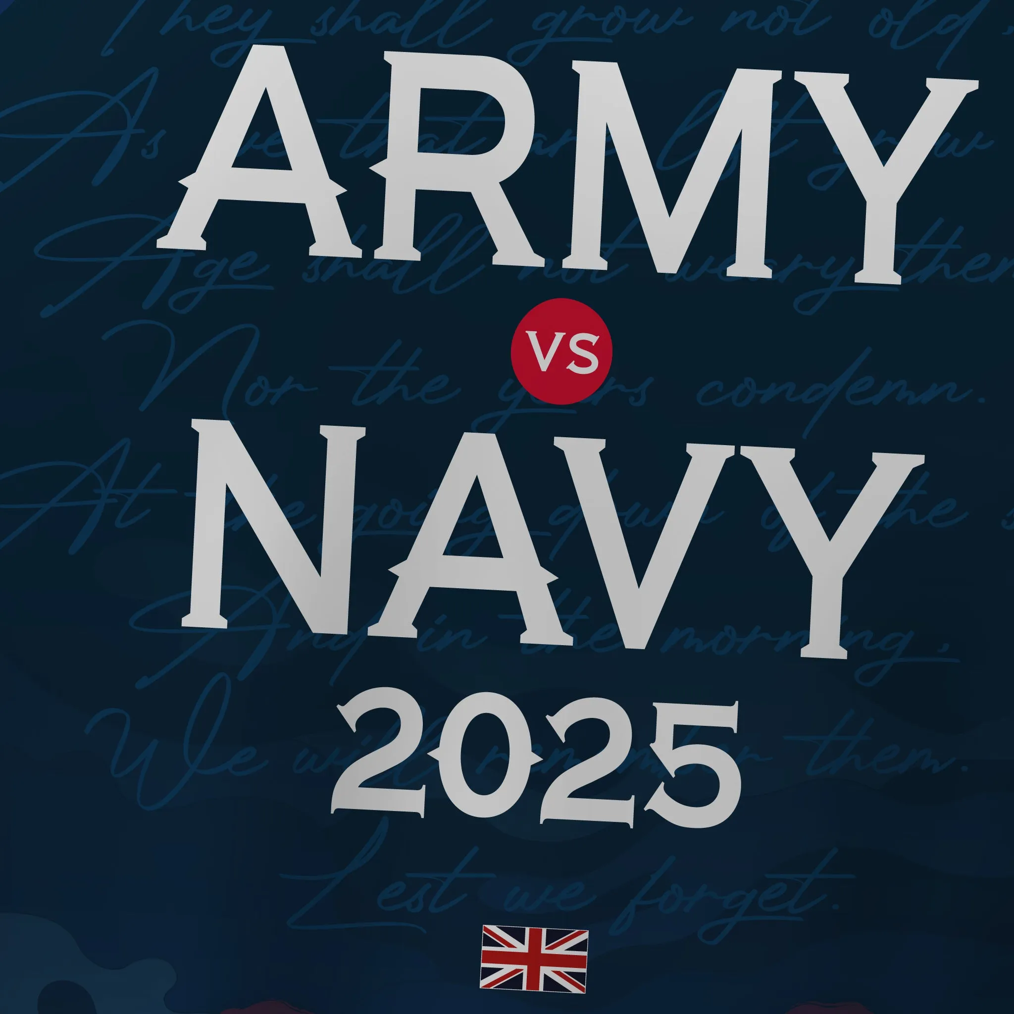 Customer Favorite Everyday Comfort Style Honour Our Armed Forces (Royal Navy) - Army vs Navy 2025 - Rugby/Training Shirt (CLEARANCE)