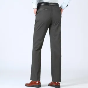 Scandi Clean Convertible Style West Louis? Men Classic Loose Business Elegant Trousers