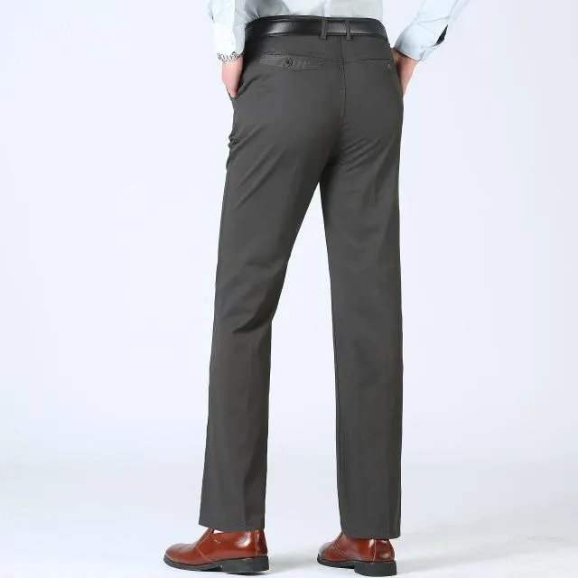 Scandi Clean Convertible Style West Louis? Men Classic Loose Business Elegant Trousers