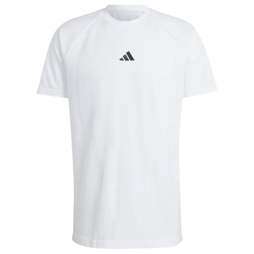 Cold Wash Optimized Beachwear Adidas Seaml Tee Pro Tennis Shirt - White