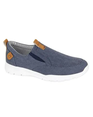 Dek Mens Twin Gusset Slip On Casual Shoes Comfort Grip Arch Support Daily Walk