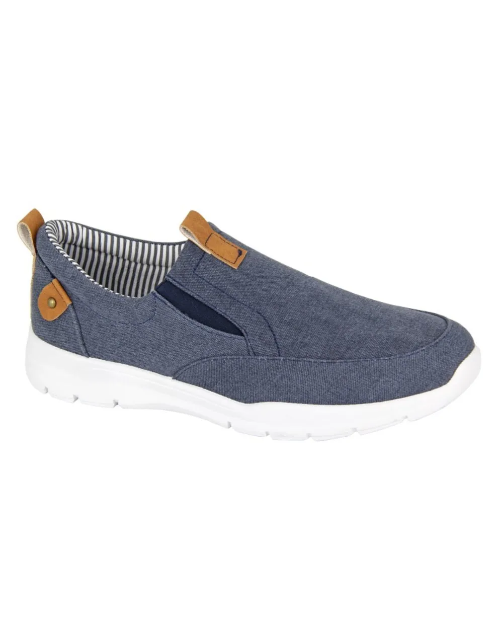 Dek Mens Twin Gusset Slip On Casual Shoes Carry Easy Arch Support Technology