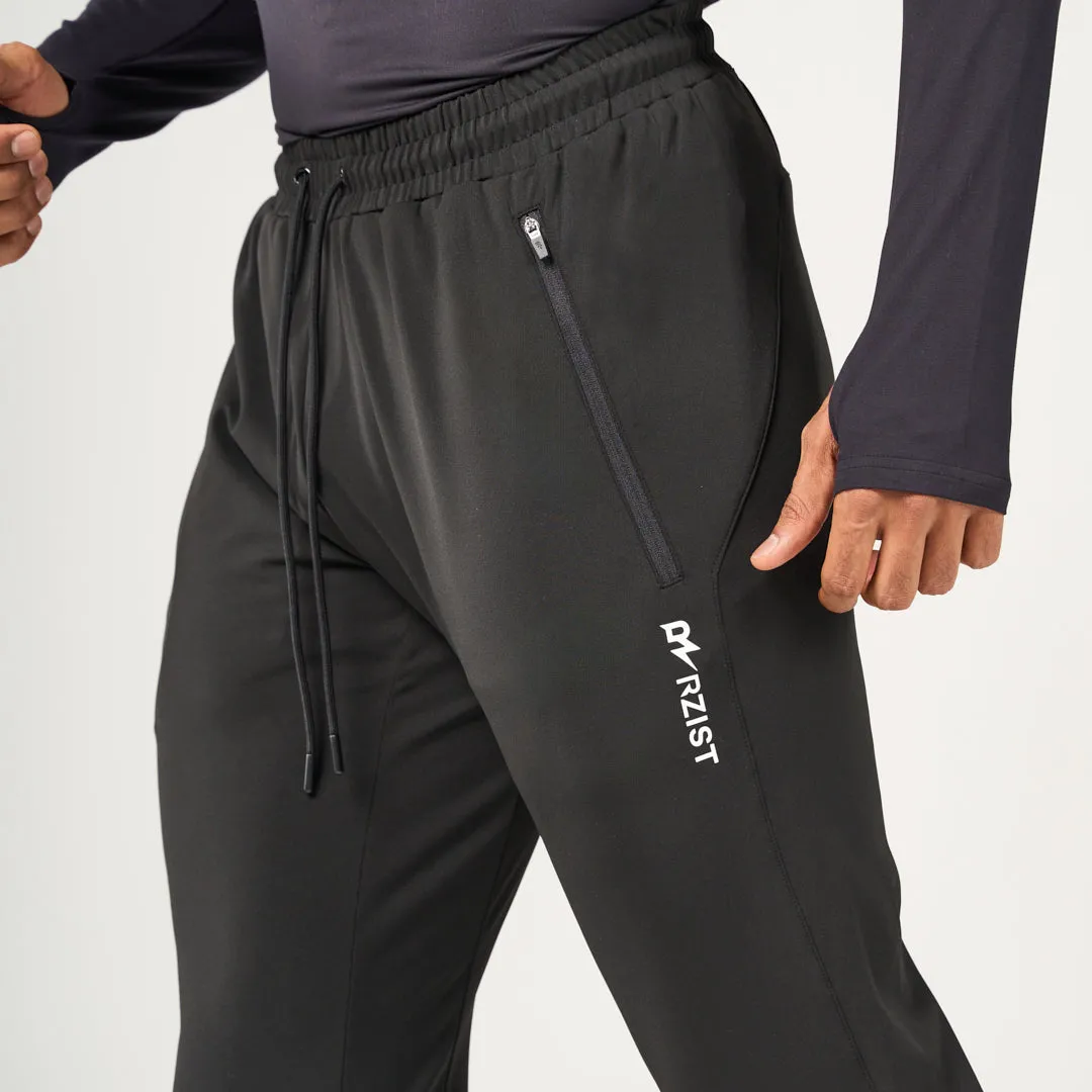 Flexible Ankle Cuffs Quick Layer Performance Joggers - Black