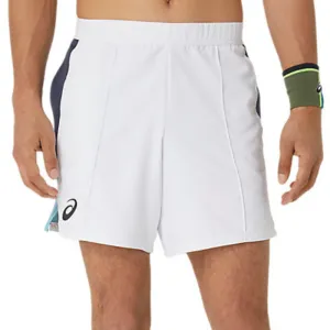 Asics Men Match 7in Short - Brilliant White Quick Action Fit RollUpFasten