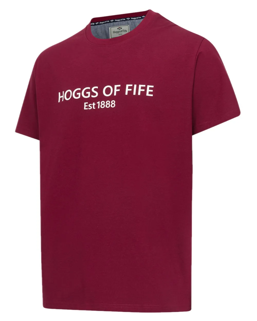 Hoggs of Fife Mens Canonbie Printed T-Shirt Smooth Jersey Texture Comfy Layering
