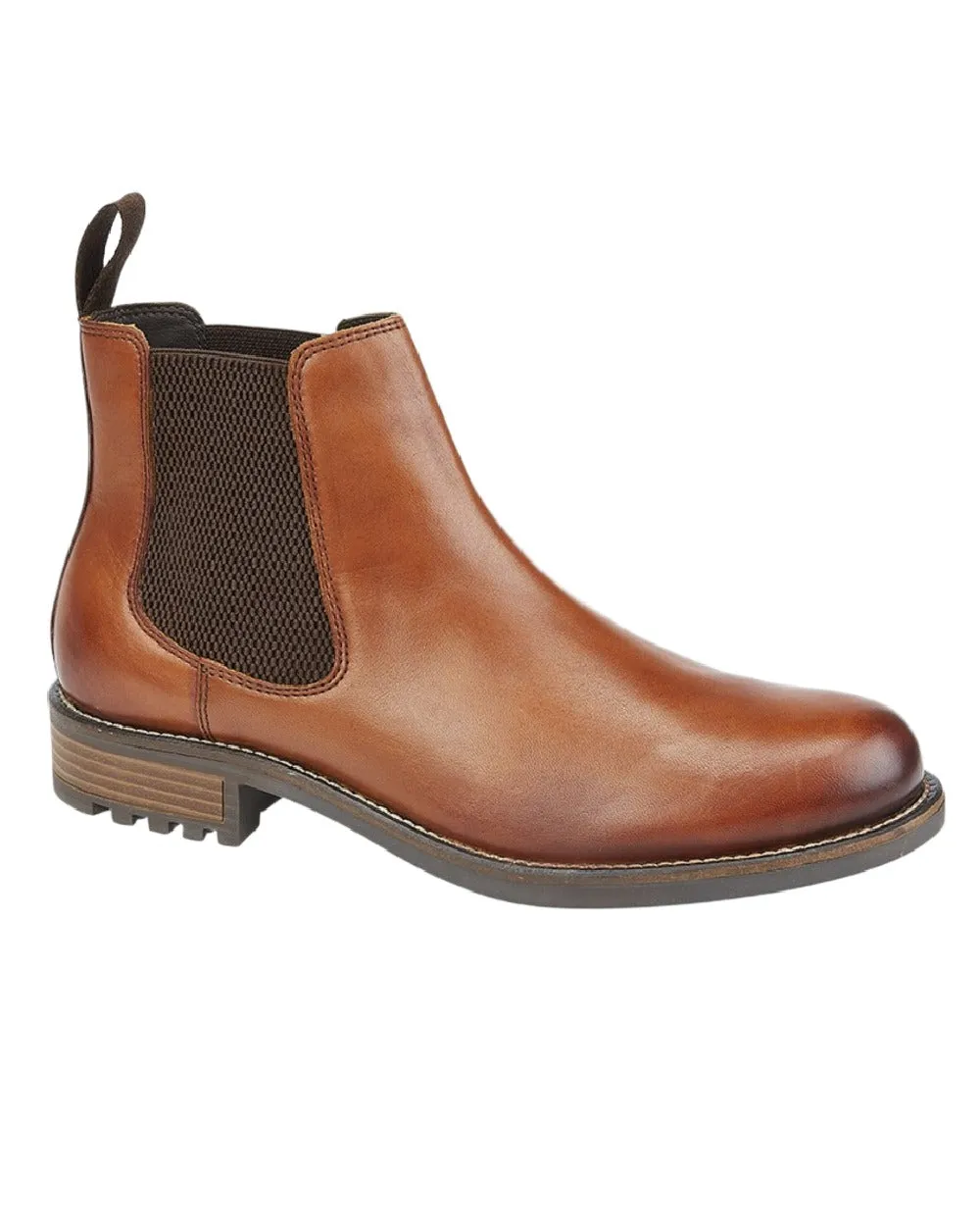 Roamers Mens Elgin Tan Leather Twin Gusset Boots Clean Step