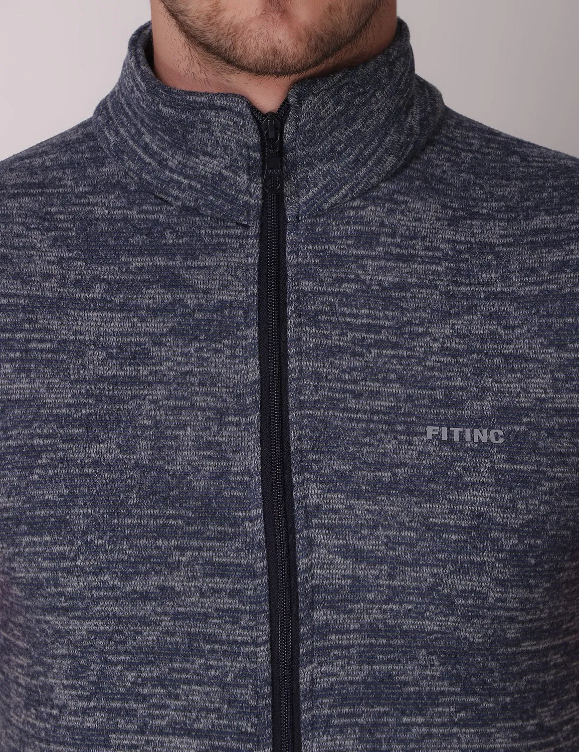 Weather Guard Ultra-Warm Fleece Jacket - Melange Navy Blue