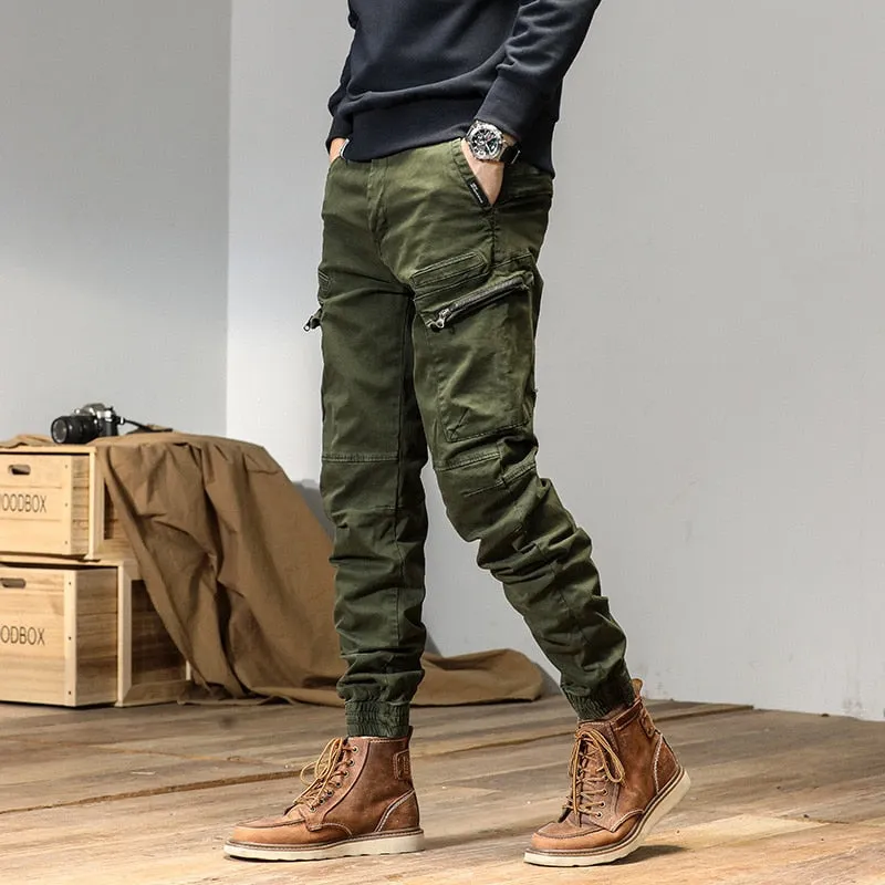 West Louis? Streetwear Techwear Cargo Pants - Multi-Pocket Tactical Trousers Stretchable Fabric